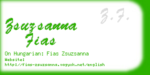 zsuzsanna fias business card
